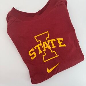 Nike Iowa State Cyclones Long Sleeve Dri-FIT T Shirt Men's Medium Crimson